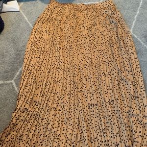 leopard midi skirt